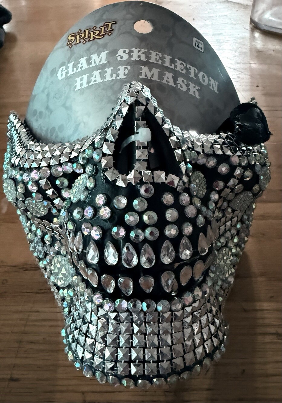 Glam Skeleton Half Mask Halloween Costume Accessory One Size Brand New